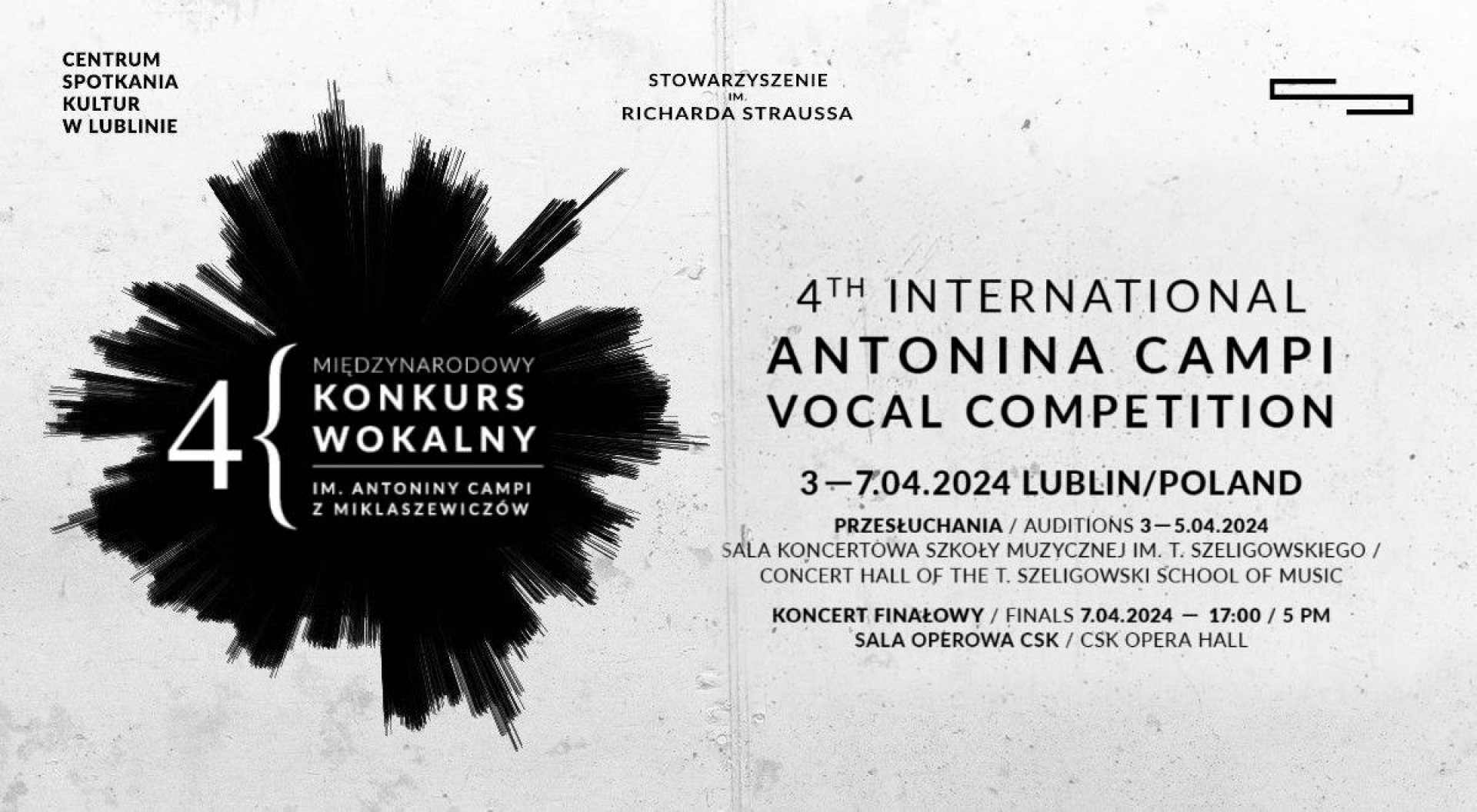 7.04.2024 – IV Międzynarodowy Konkurs Wokalny im Antoniny Campi z Miklaszewiczów, Lublin